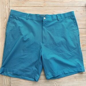 Peter Millar Crown Sport Men’s Golf Shorts Size 40 Teal Performance Stretch